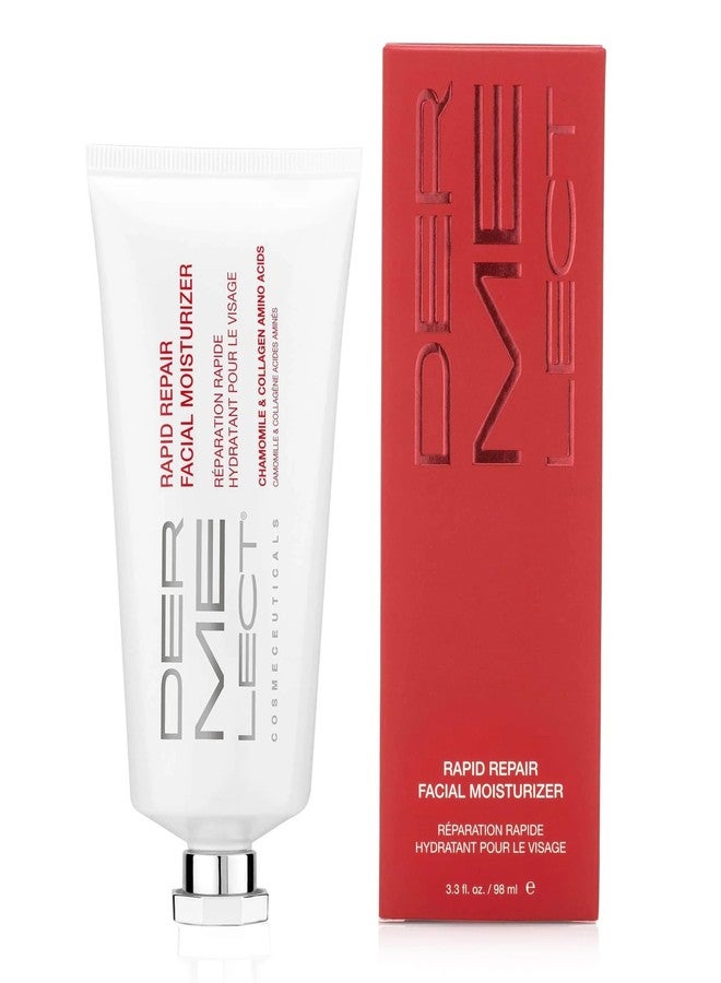 Dermelect Rapid Repair Facial Moisturizer for Face Anti Aging Cream with Chamomile Azulene Collagen Avocado Oil Grape Seed, Hydrating for Sensitive Skin Dryness Dullness Fine Lines & Wrinkles 3.3 oz - Image 1